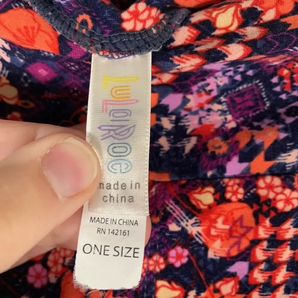 LulaRoe Leggings Women’s One Size Floral Pull On Stretchy - Picture 6 of 9